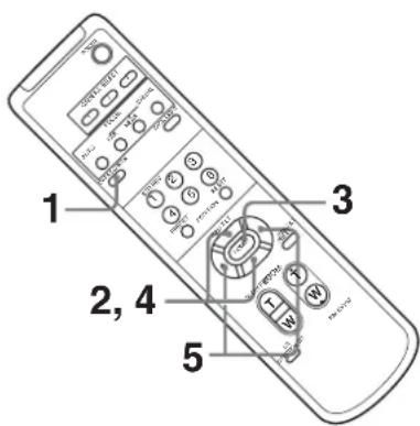 SONY BRCH900 - Funcionamiento de menús mediante el mando a distancia suministrado - 1