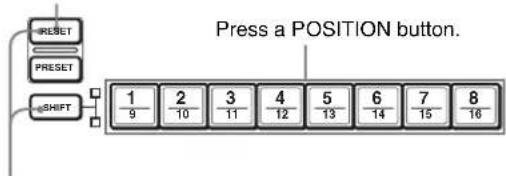 SONY BRCH900 - To cancel the preset memory - 1
