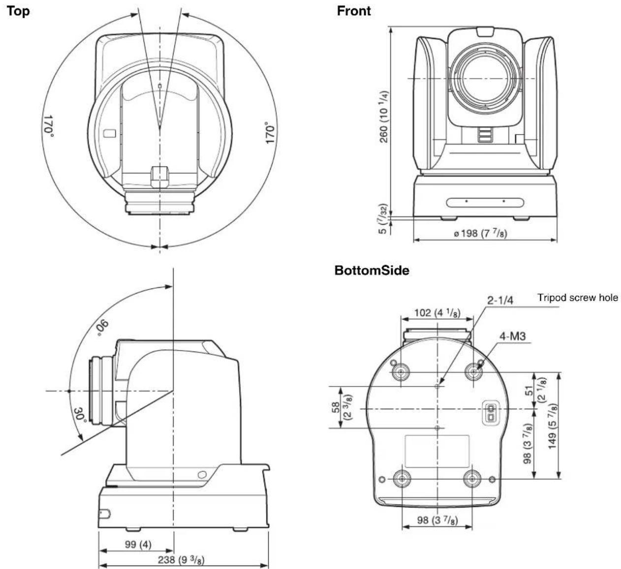 SONY BRCH900 - Dimensions - 1