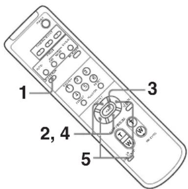 SONY BRCH900 - Menu Operation Using the Supplied Remote Commander - 1