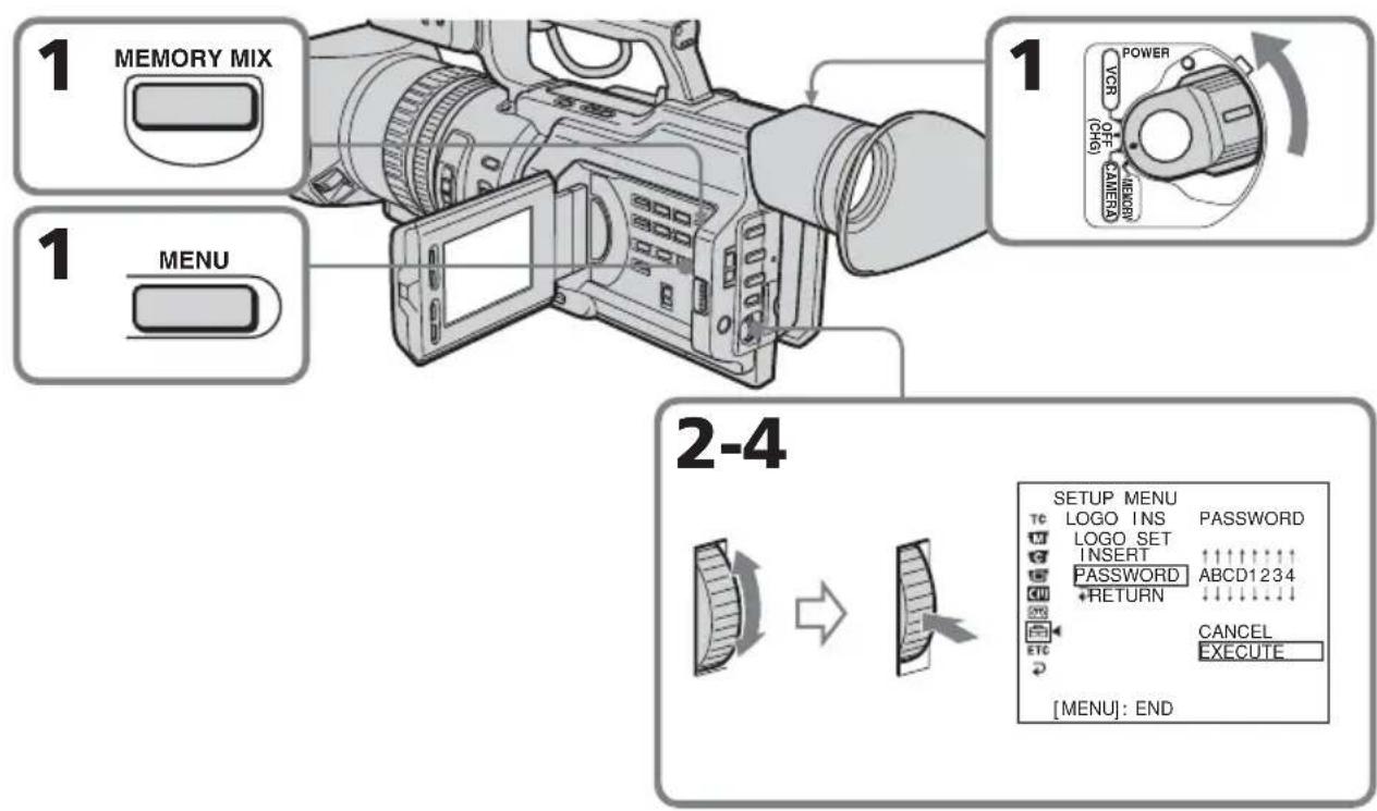 SONY DSRPD170P - Cambio de la contraseaña - 1