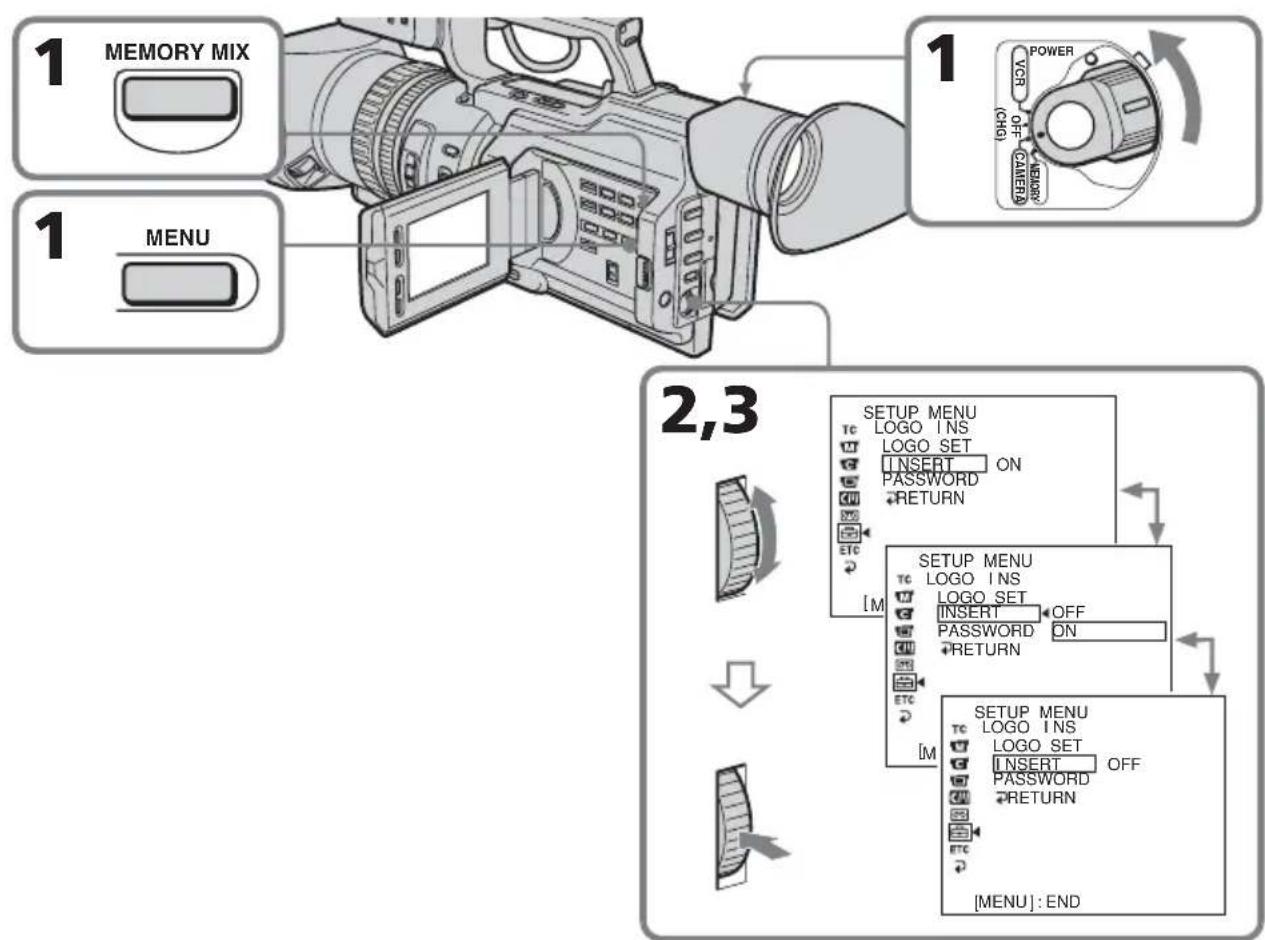 SONY DSRPD170P - Desactivación de la función de insertión automática del logotipo - 1