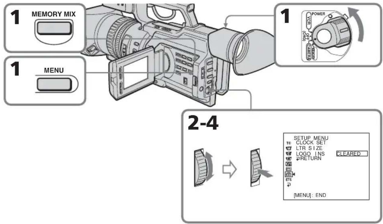 SONY DSRPD170P - Réinitialisation de l'ensemble de la configuration pour la fonction d'incrustation automatique de logo - 1