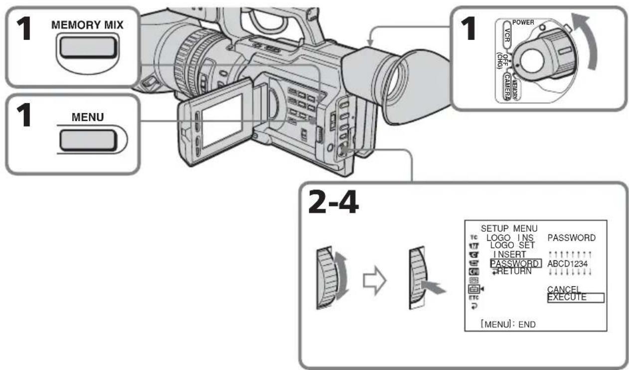 SONY DSRPD170P - Modification de votre mot de passer - 1