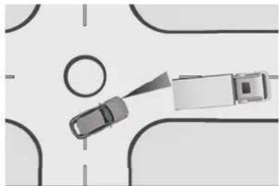 ALFA ROMEO Stelvio (2021) - Vehicule qui precede sort du rond-point - 1