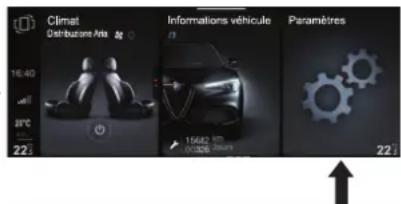 ALFA ROMEO Stelvio (2021) - ACTIVATION DU MENU DE RÉGLAGES - 1