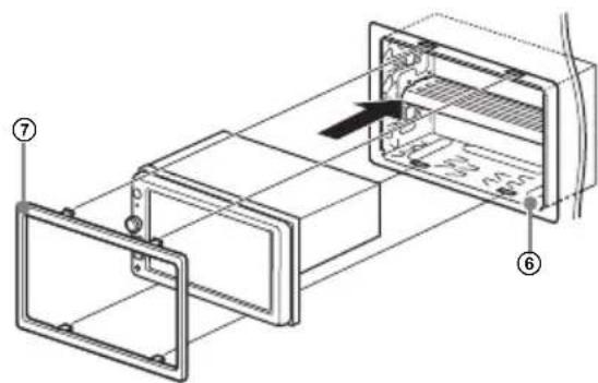 SONY XAV1500 - Montieren des Gerats im Armaturenbrett - 2