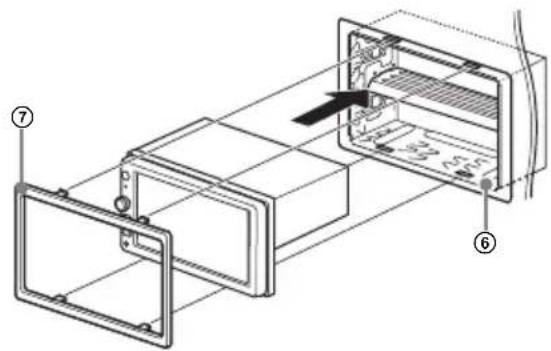SONY XAV1500 - Mounting the unit in the dashboard - 2