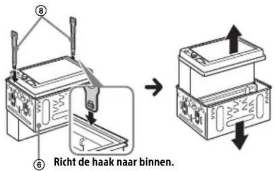 SONY XAV1500 - Het montageframe verwijderen - 1