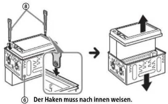 SONY XAV1500 - Abnehmen des Montagerahmens - 1