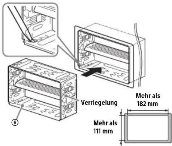 SONY XAV1500 - Montieren des Gerats im Armaturenbrett - 1