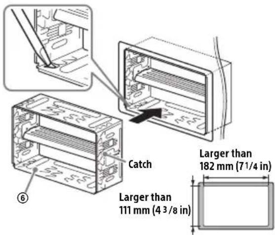SONY XAV1500 - Mounting the unit in the dashboard - 1