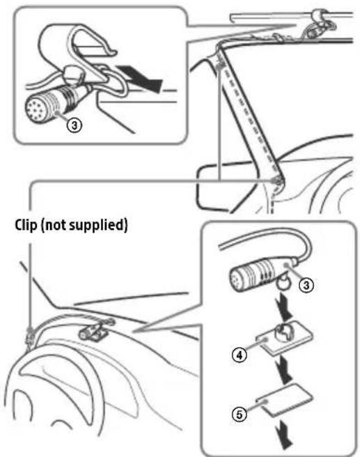 SONY XAV1500 - Installing the microphone - 1
