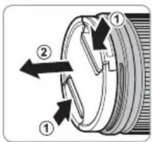 FUJIFILM GF23mmF4 R LM WR - Abnehmen der Objektivdeckel - 1
