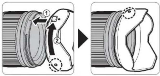 FUJIFILM GF23mmF4 R LM WR - Festing av solblenderen - 1