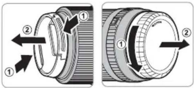 FUJIFILM GF45mmF2.8 R WR - Rimozione dei tappi copri ottica - 1