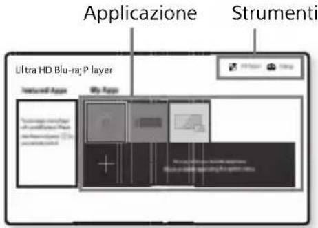 SONY UBPX700B - Display della schermata del menu iniziale - 1