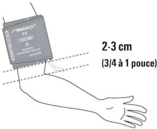 MICROLIFE WatchBP Office ABI - Mise en place correcte du brassard - 1
