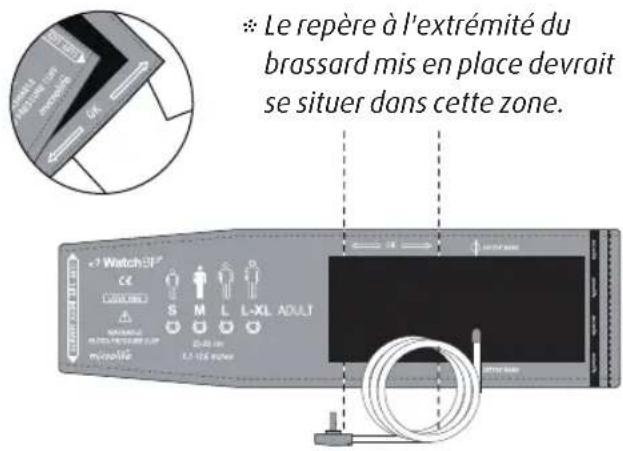 MICROLIFE WatchBP Office ABI - Mise en place correcte du brassard - 3