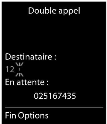 GIGASET E380A Care - Fin du double appel - 1