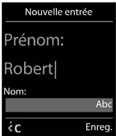 GIGASET E380A Care - Créer une entrée - 1