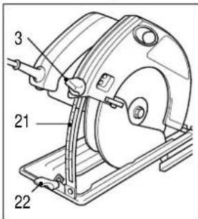BLACK & DECKER 374456N - Réglage de la profondeur de COUPE - 1