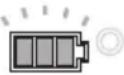 MAKITA DSC251ZK - Funzionamento dell'indicatore della batteria - 1