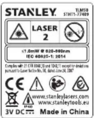 STANLEY TLM50 - ΠΡΟΕΙΔΟΠΟΙΗΣΗ: - 1