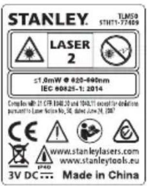 STANLEY TLM50 - WAARSCHUWING: - 1