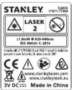STANLEY TLM50 - VAROITUS: - 1