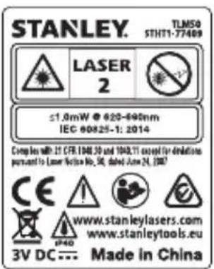 STANLEY TLM50 - WARNING: - 1