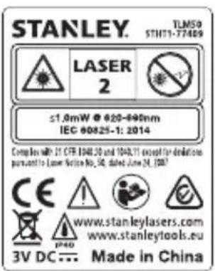 STANLEY TLM50 - VAROVÁNÍ: - 1