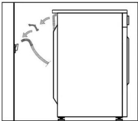 SMEG DRY20051 - Positionnement du tuyau d'eau condensée dans le conduit de vidange - 1