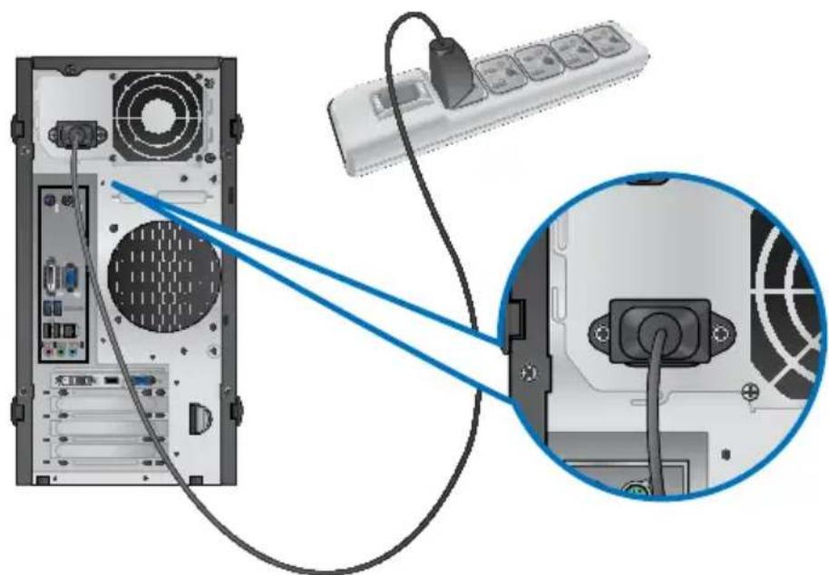 ASUS BM6635 - Connecter le cordon d'alimentation - 1