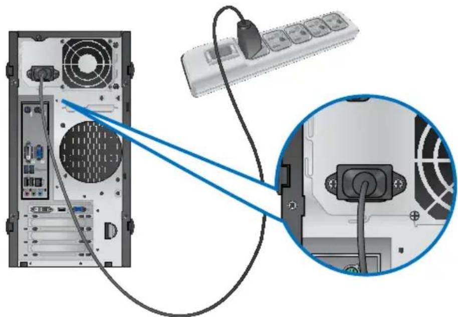 ASUS BM6635 - Conexión del cable de alimentación - 1