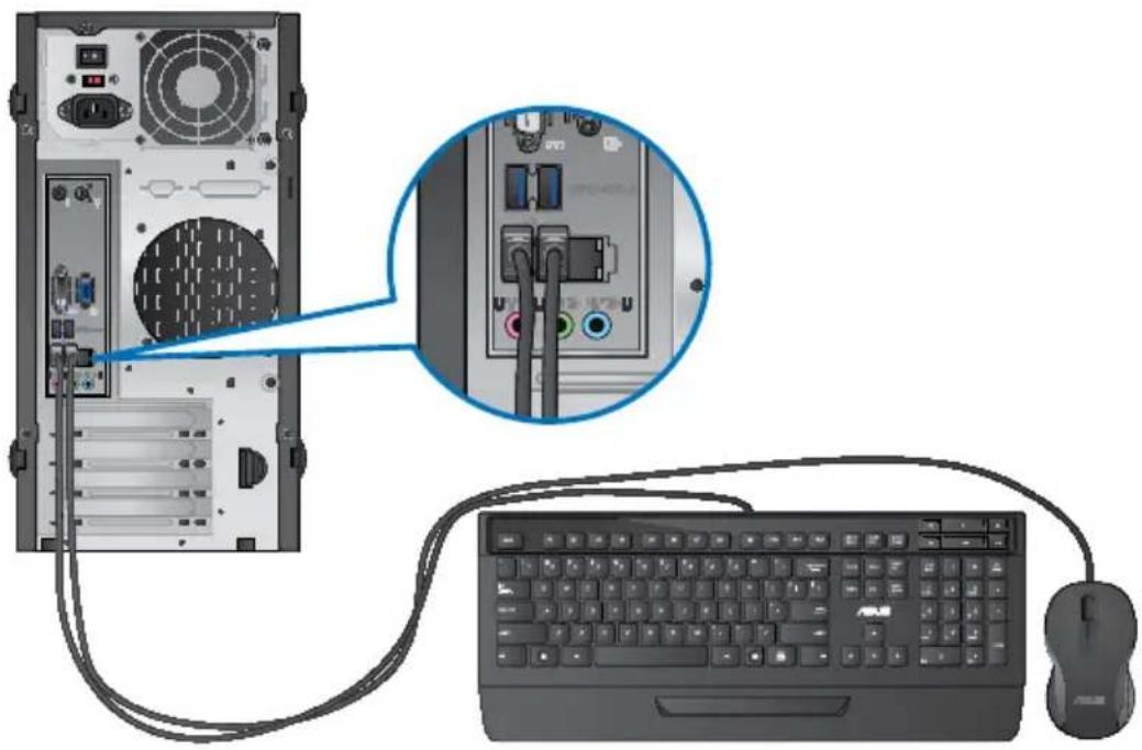 ASUS BM6635 - Connecting a USB keyboard and a USB mouse - 2