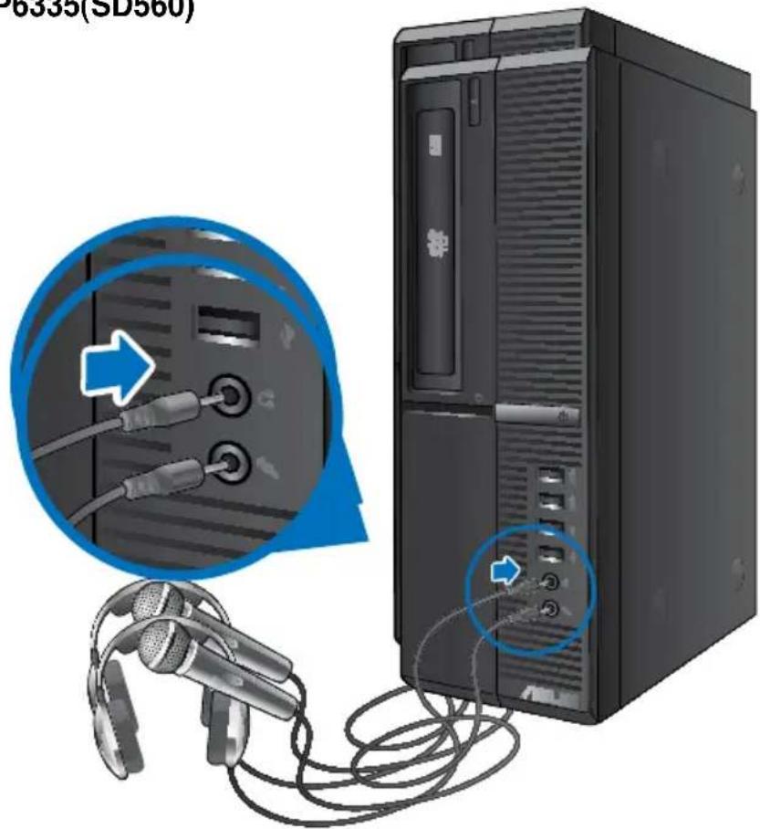 ASUS BM6635 - Anschlieben von Mikrofon und Laufsprechern - 3