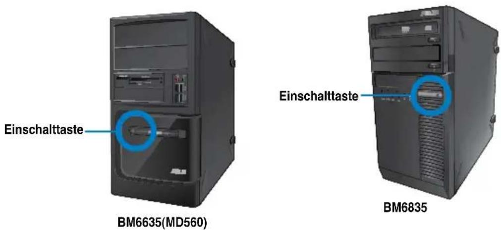 ASUS BM6635 - So schalten Sie den Computer ein: - 1