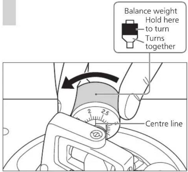 TECHNICS EAHF70N - Turn the balance weight to adjust to the appropriate stylus pressure for the cartridge. - 1