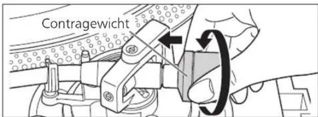 TECHNICS EAHF70N - Bevestig het contragewicht op het achterste deel van de toonarm. - 1