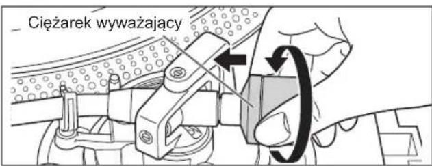 TECHNICS EAHF70N - Przymocować ciężarek wyważający do tylnej części ramienia tonowego. - 1
