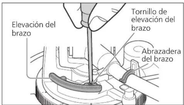 TECHNICS EAHF70N - Vuelva a poner el brazo sonoroen el apoyo del brazo y fijelo consu abrazadera. Gire el tornillo de ajuste. - 1