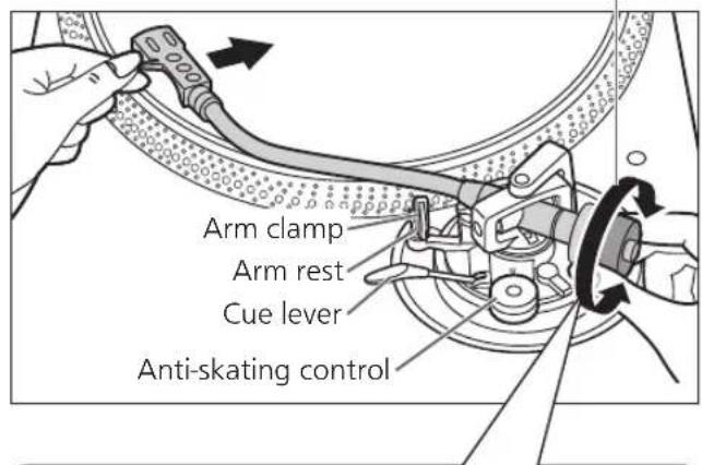 TECHNICS EAHF70N - Free the tone arm from the arm rest and adjust horizontal balance by turning the balance weight. - 2