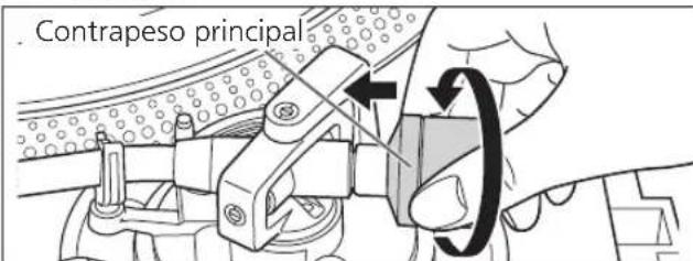 TECHNICS EAHF70N - Coloque el contrapeso principal en la parte trasera del brazo sonoro. - 1