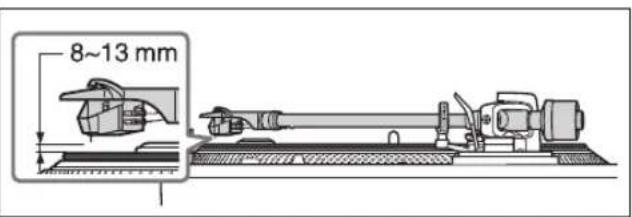 TECHNICS EAHF70N - Sprawdzić odległość podniesienia ramienia (odległość między igłą i powierzchnią płyty). - 1