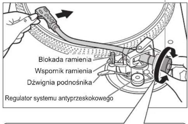 TECHNICS EAHF70N - Zdjąć ramię tonowe z wspornika i ustawić poziome wyważenie ramienia poprzez obracanie ciężarkiem przeciwwagi. - 2