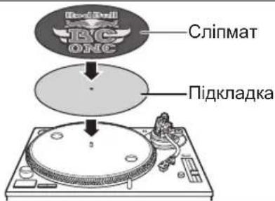 TECHNICS EAHF70N - Покладіть сліпмат і підкладку на диск програвача. - 1