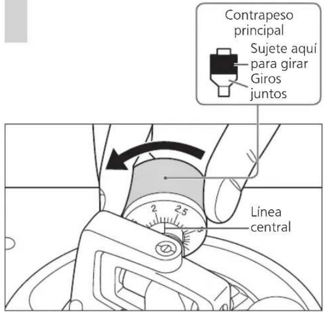 TECHNICS EAHF70N - Gire el contrapeso para ajustar la presión apropiada de la aguja para el cartucho. - 1