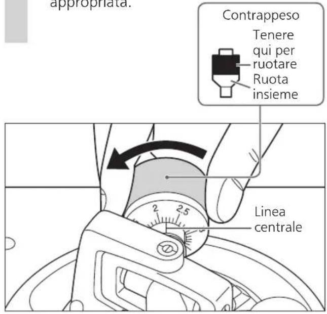 TECHNICS EAHF70N - Girare il contrappeso per regolare la pressione della puntina appropriata per la cartuccia. - 1