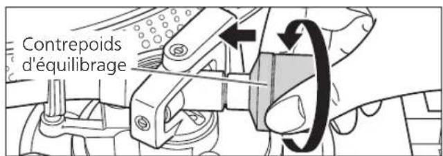 TECHNICS EAHF70N - Fixez le contrepoids d'équilibrage à l'arrière du bras de lecture. - 1